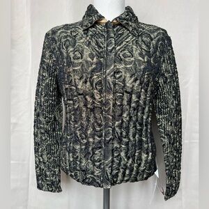 UBU Reversible Crinkle Jacket – Black & Gold – NWT – Size Small